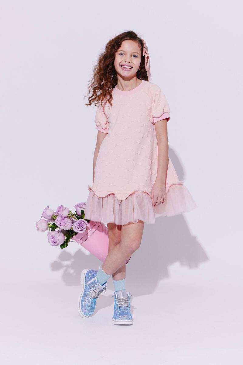 PRETTY BOW T-SHIRT DRESS