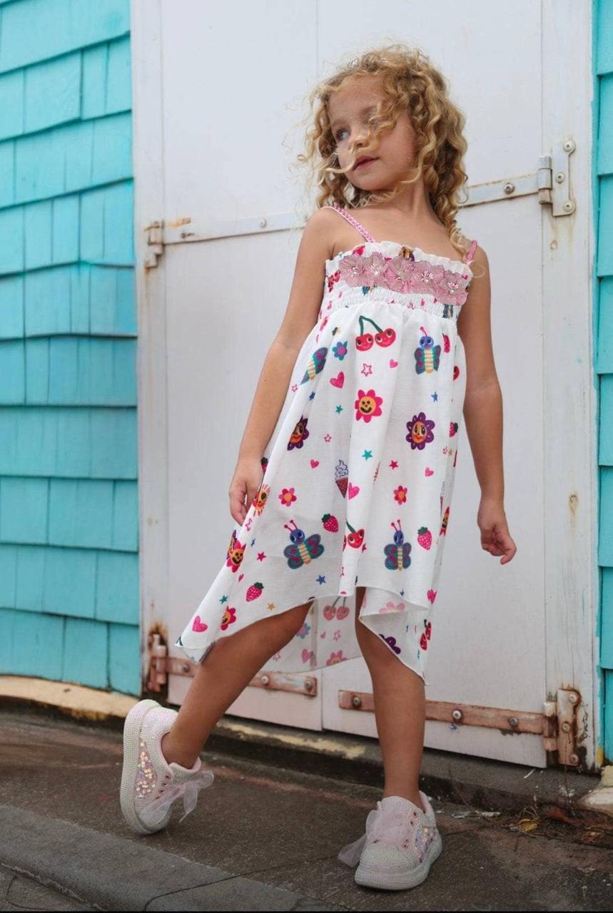 DOODLE ART HIGH LOW DRESS