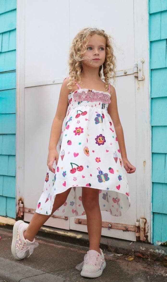 DOODLE ART HIGH LOW DRESS