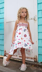 DOODLE ART HIGH LOW DRESS