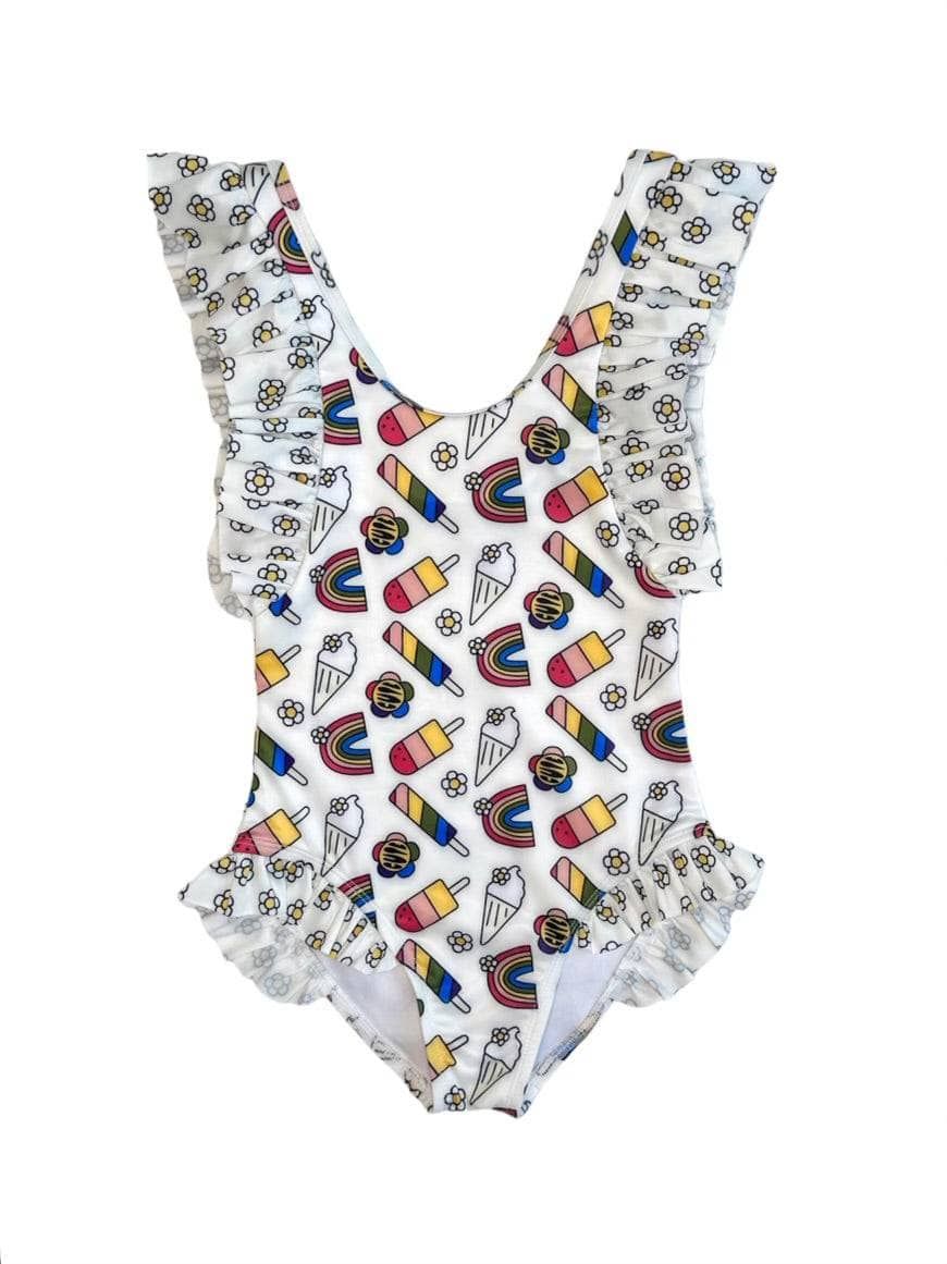 RAINBOW FUNNY ICE CREAM SWIMSUIT