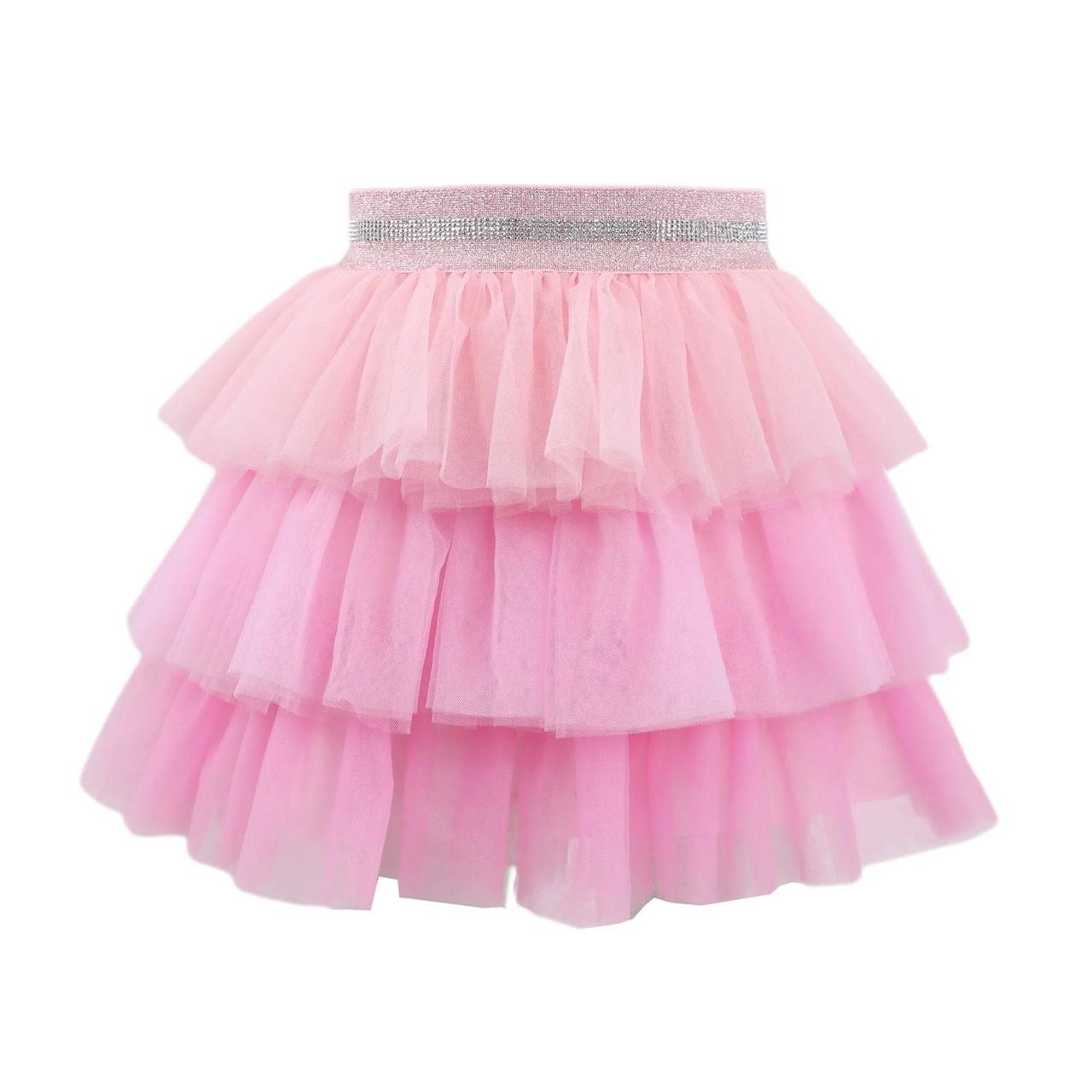 PINK OMBRE TIERED SKIRT