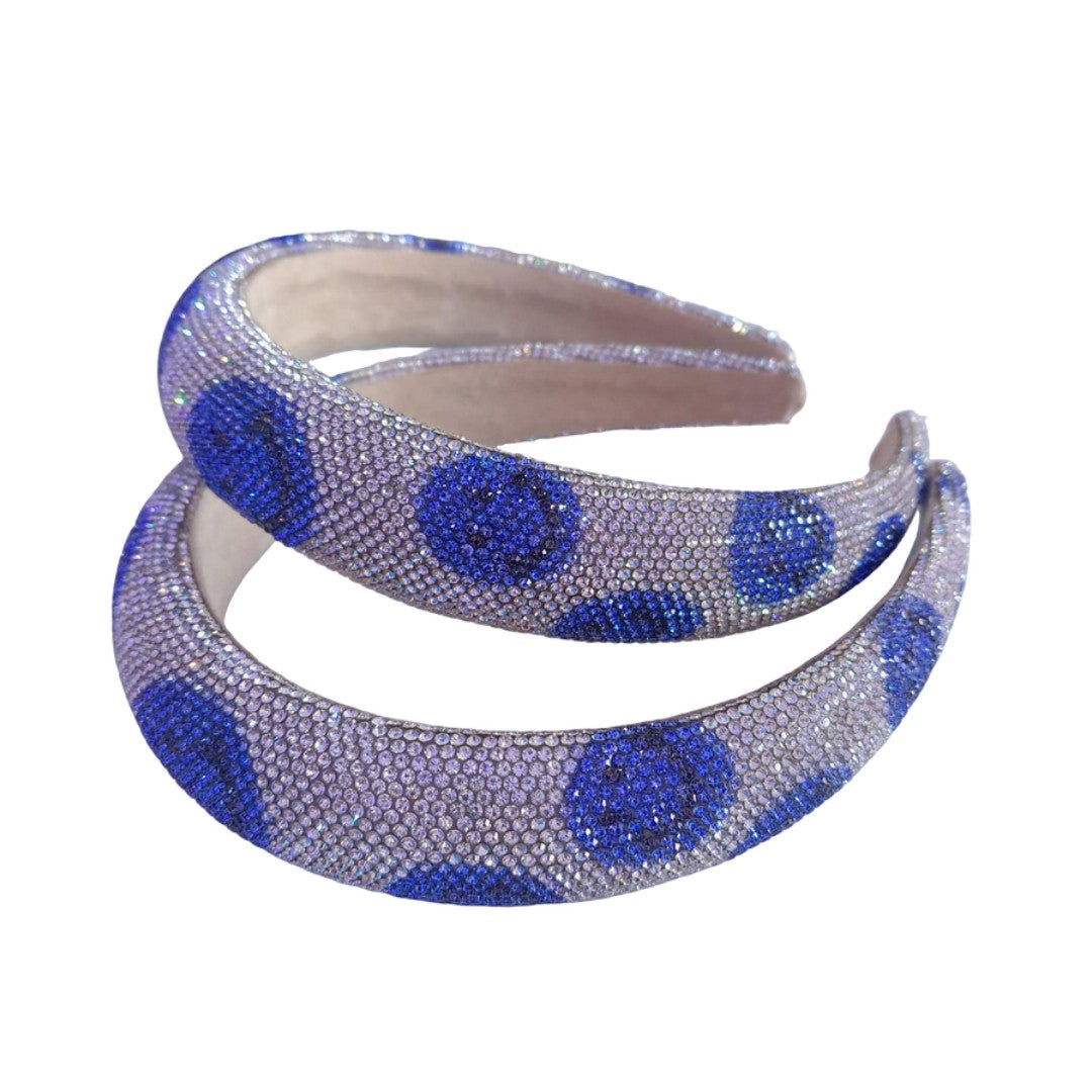 DIADEMA BRILLO HAPPY FACE AZUL