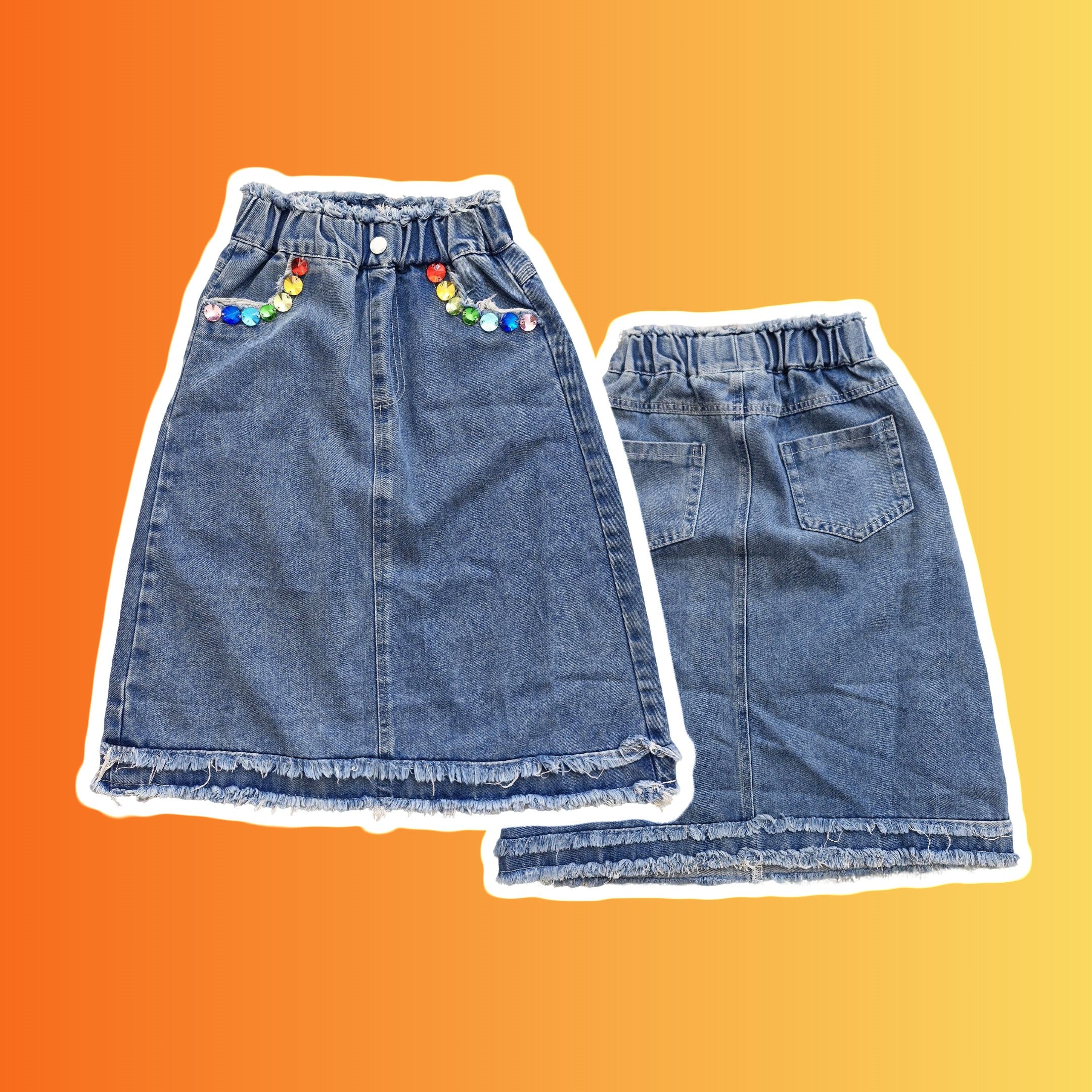 DENIM LONG SKIRT