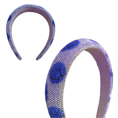 DIADEMA BRILLO HAPPY FACE AZUL