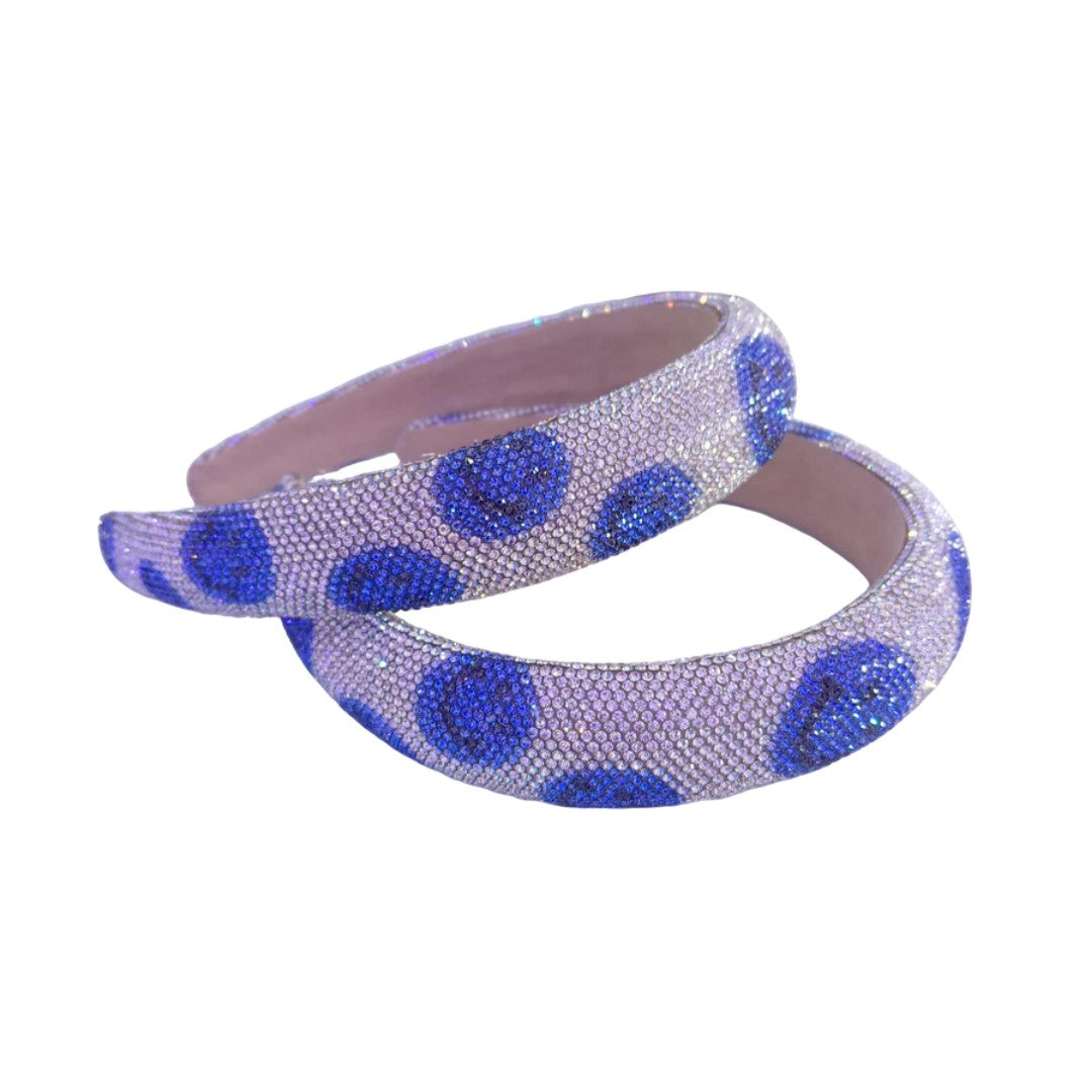 DIADEMA BRILLO HAPPY FACE AZUL