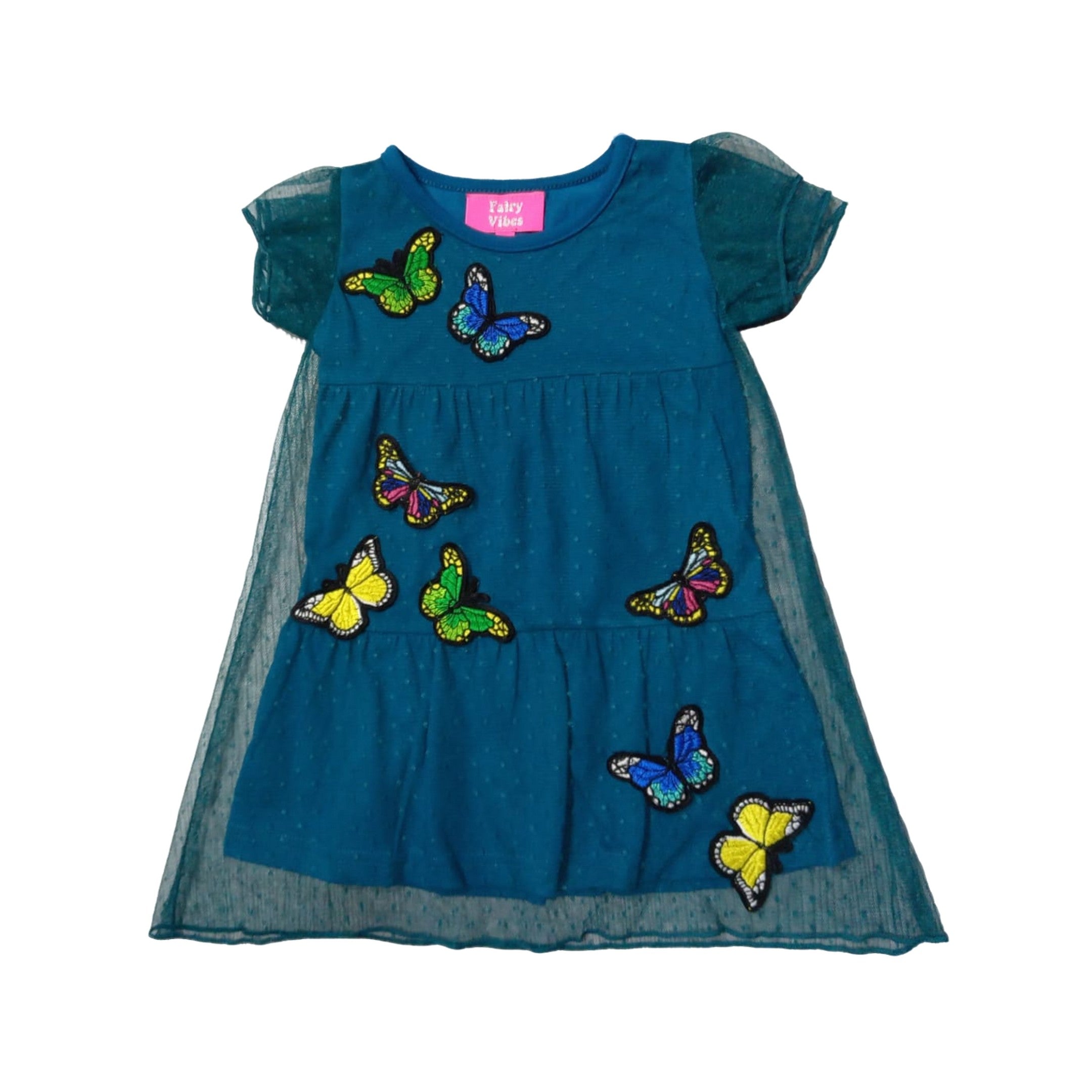 GREEN BUTTERFLY DRESS