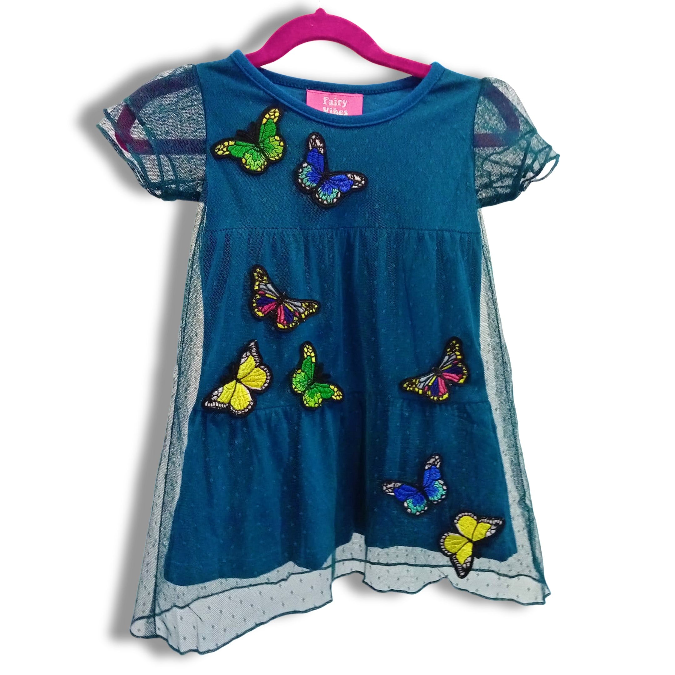 GREEN BUTTERFLY DRESS
