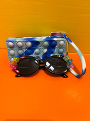 CRYSTALIZED GUMMY BEAR SUNGLASSES W/ POPIT CASE