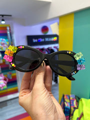 CRYSTALIZED GUMMY BEAR SUNGLASSES W/ POPIT CASE