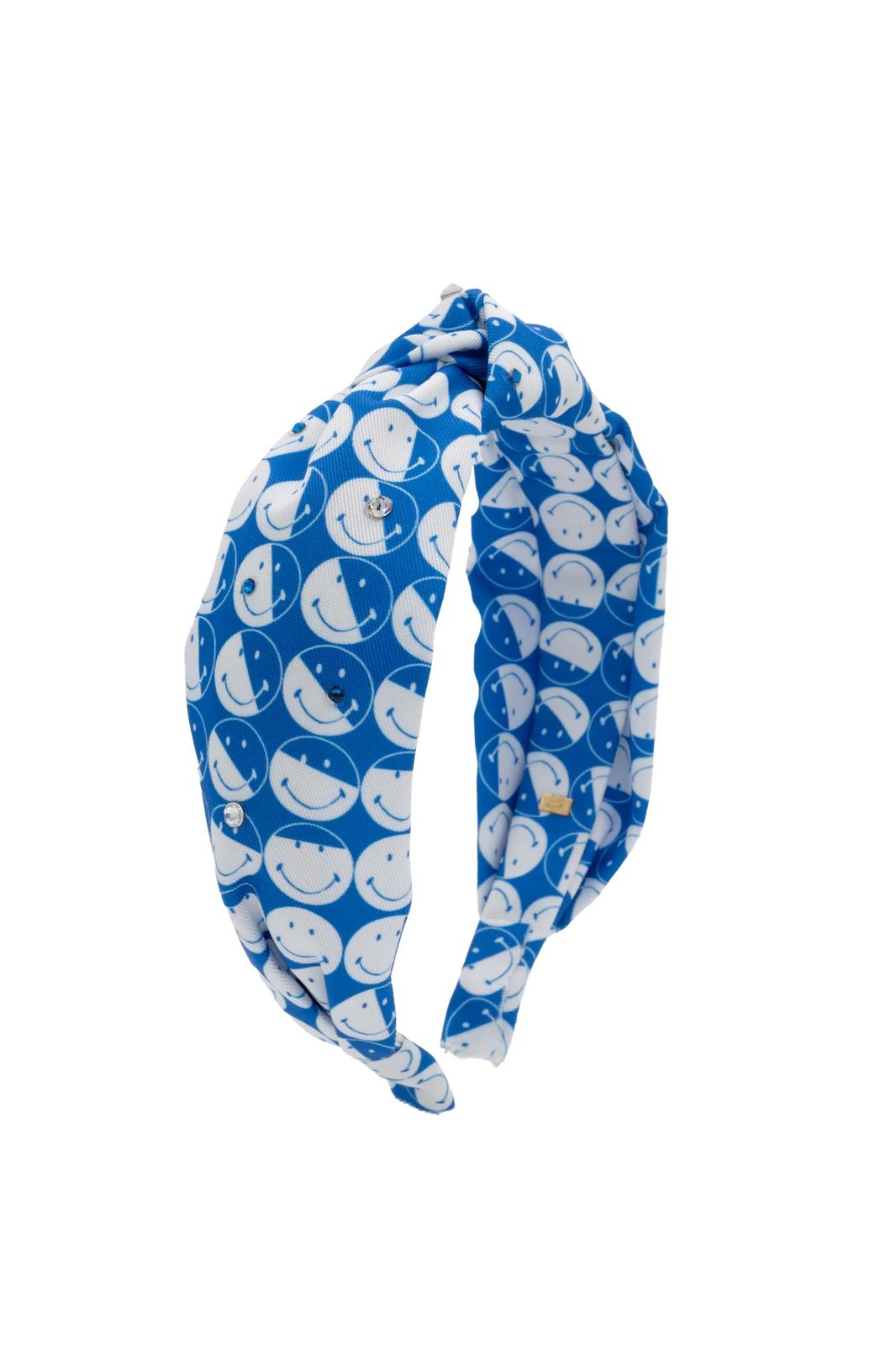 CRYSTALLIZED SMILE PRINT KNOT HEADBAND