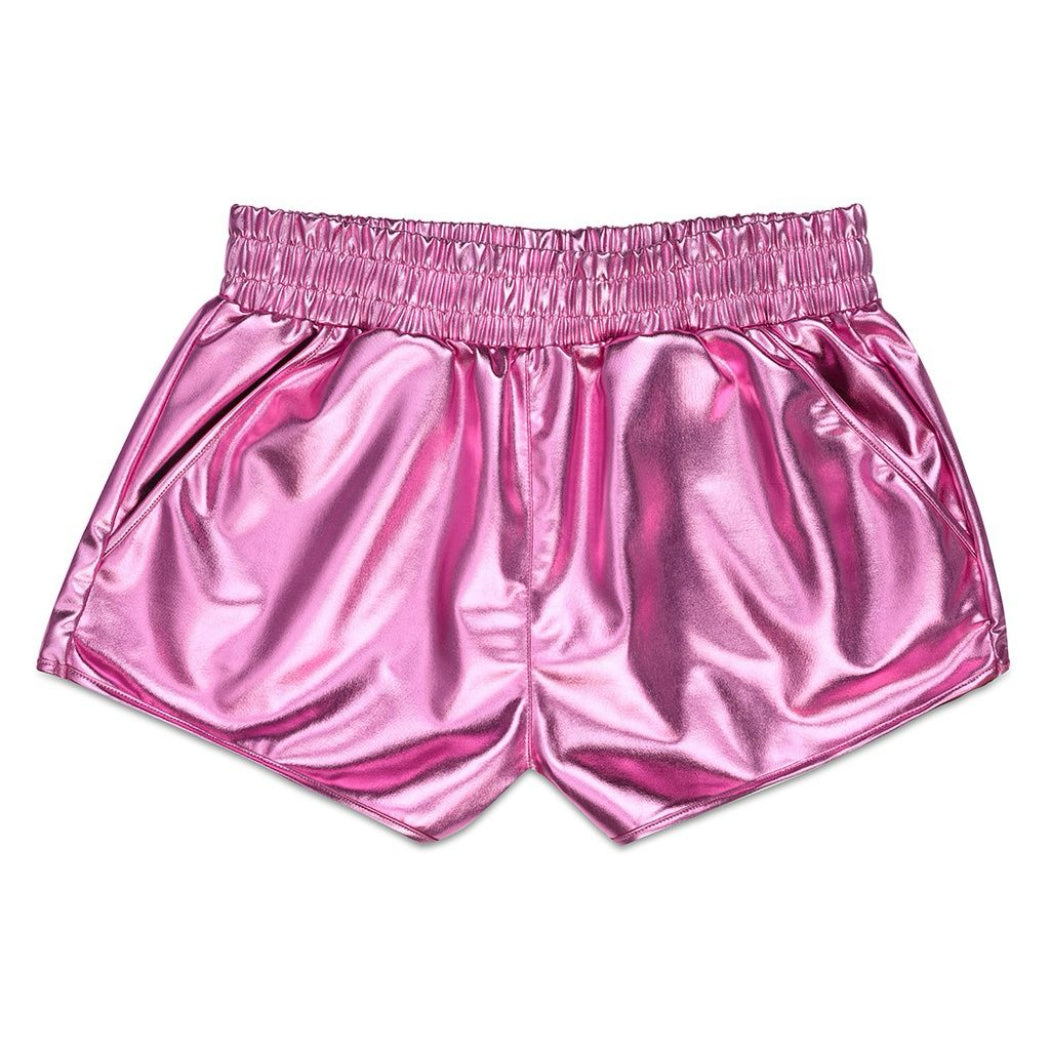 PINK METALLIC SHORTS