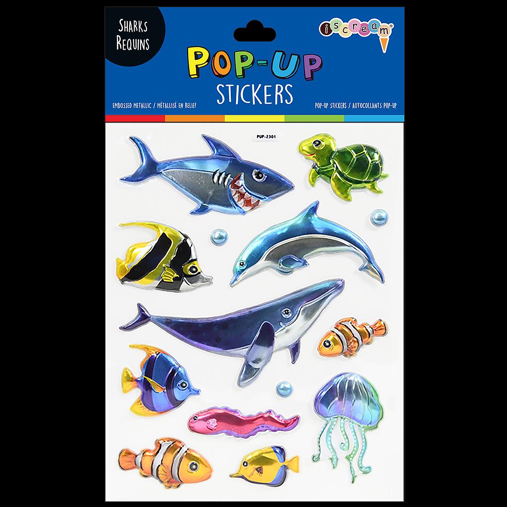 SHARKS POP-UP STICKERS