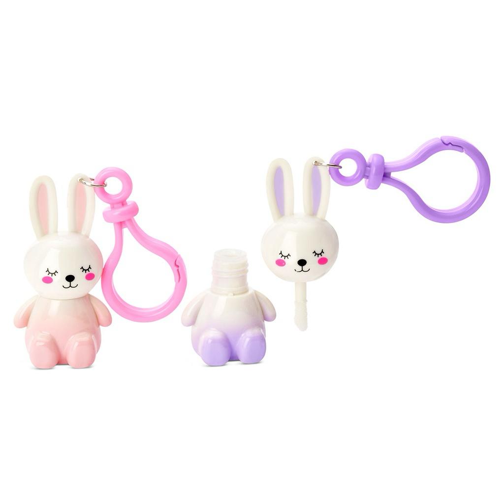BUNNY BEASTIES LIP GLOSS KEY CHAINS - 2 PIECES