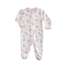 UNICORN ZIPPER FOOTIE WITH RUFFLES