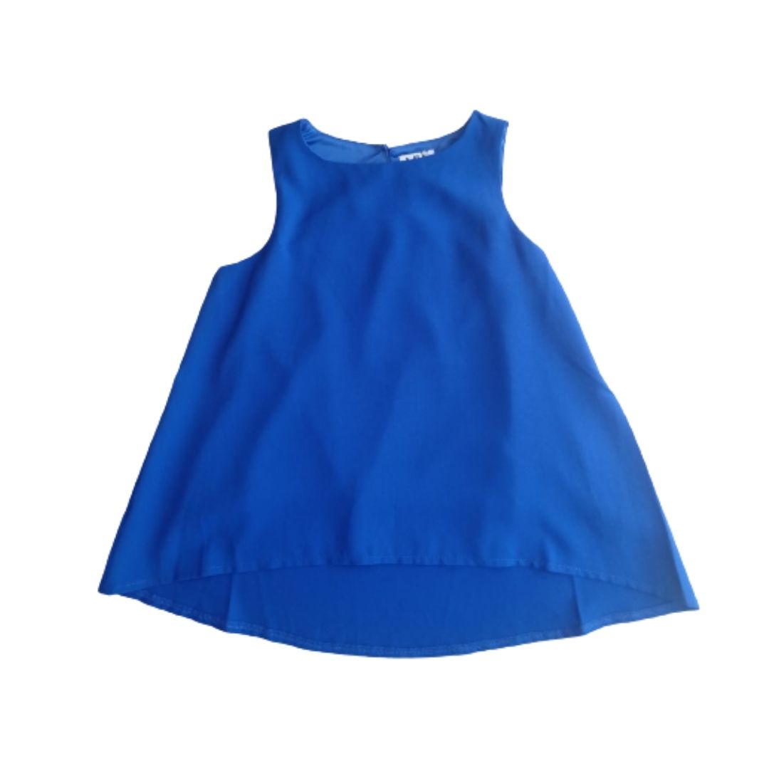 HIGH LOW CHIFFON COBALT