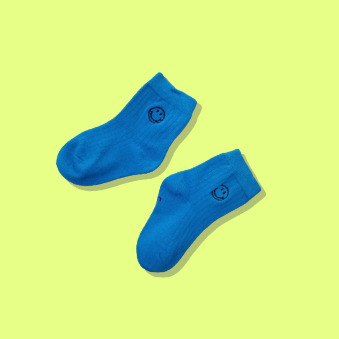 CALCETINES HAPPY FACE AZUL