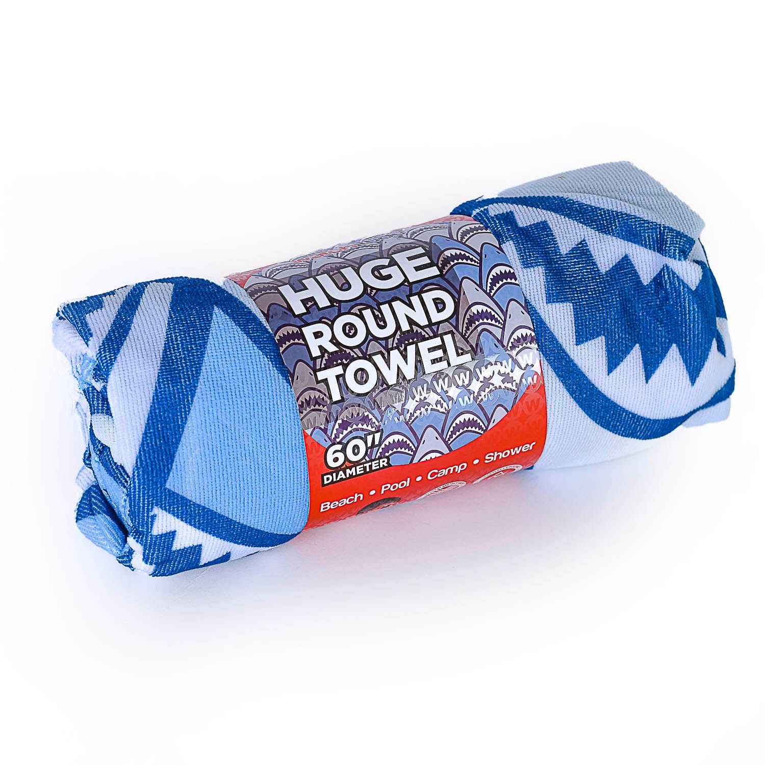 SHARK FRENZY ROUND TOWEL
