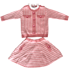 GINGHAM GEM SWEATER SET