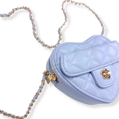 QUILTED LEATHER HEART PURSE
