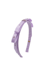 CRYSTALLIZED THIN SATIN WRAP BOW HEADBAND