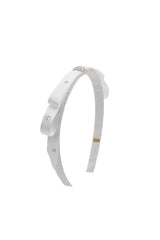 CRYSTALLIZED THIN SATIN WRAP BOW HEADBAND