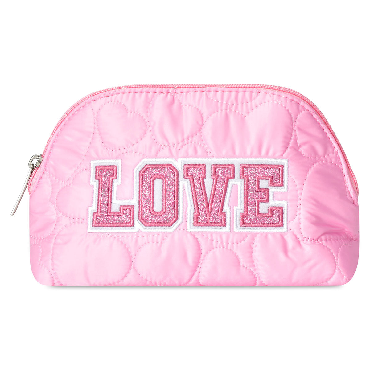 LOVE HEART PUFFY OVAL COSMETIC BAG