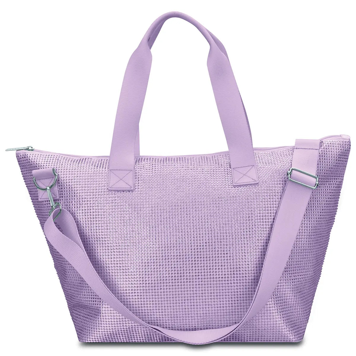 LAVENDER RHINESTONE OVERNIGHT BAG