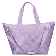 LAVENDER RHINESTONE OVERNIGHT BAG