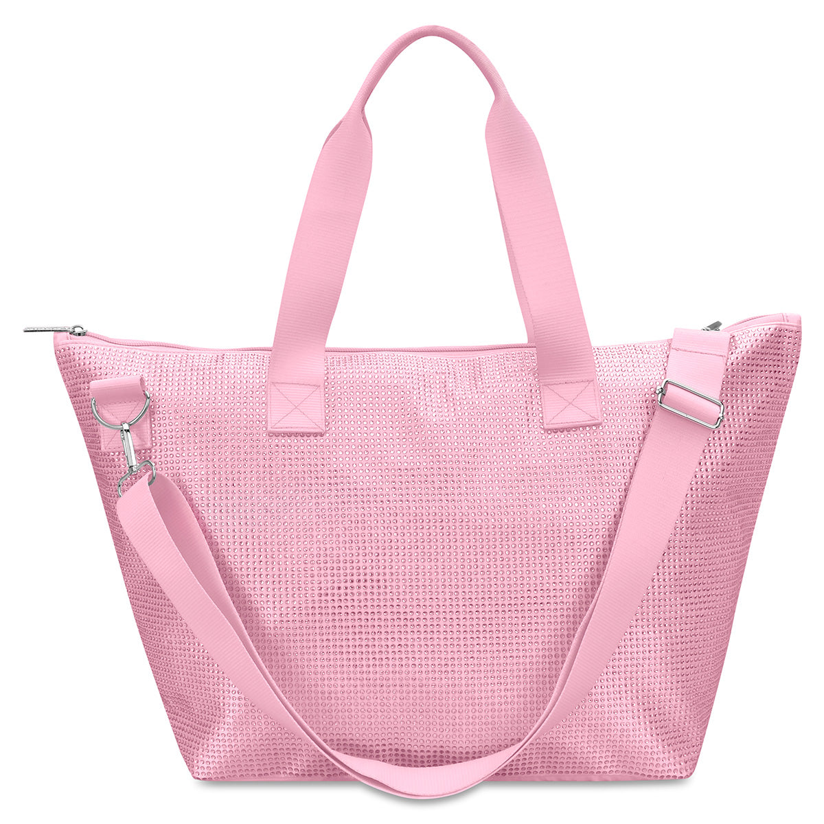PINK RHINESTONE OVERNIGHT BAG