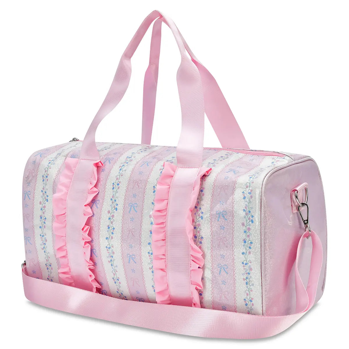 FLORAL STRIPES DUFFEL BAG