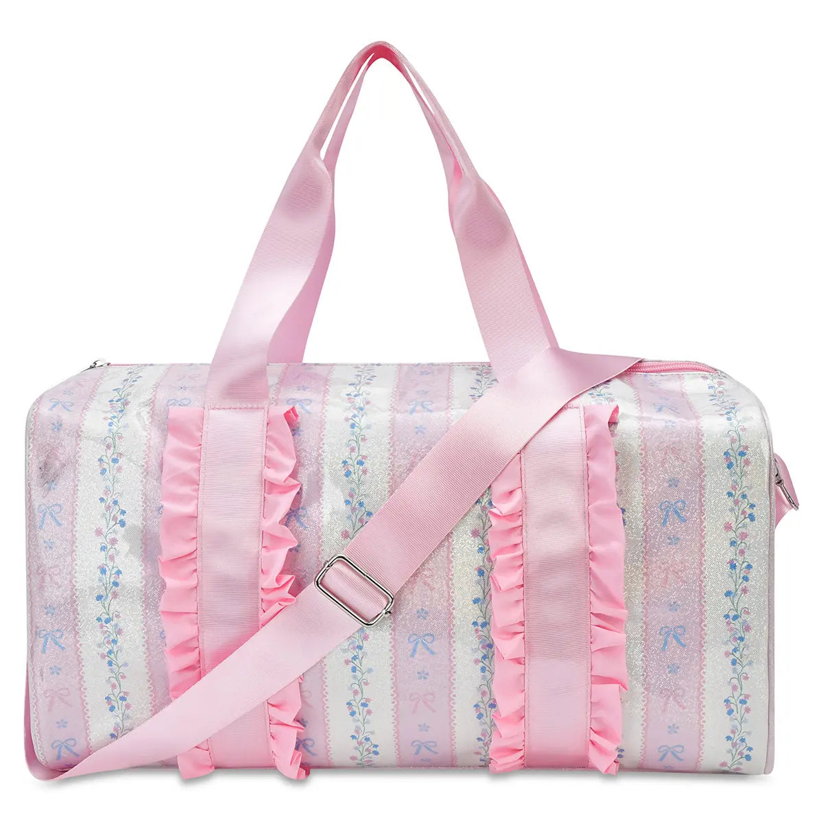 FLORAL STRIPES DUFFEL BAG