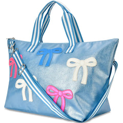 PATCHED BOW OVERNIGHT BAG