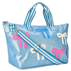 PATCHED BOW OVERNIGHT BAG