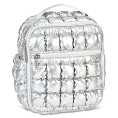ICY SILVER PUFFER LUNCH TOTE