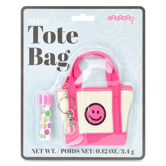 MINI TOTE BAG LIP BALM KEY CHAIN SET