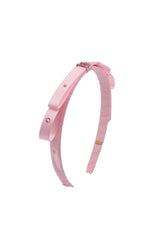 CRYSTALLIZED THIN SATIN WRAP BOW HEADBAND