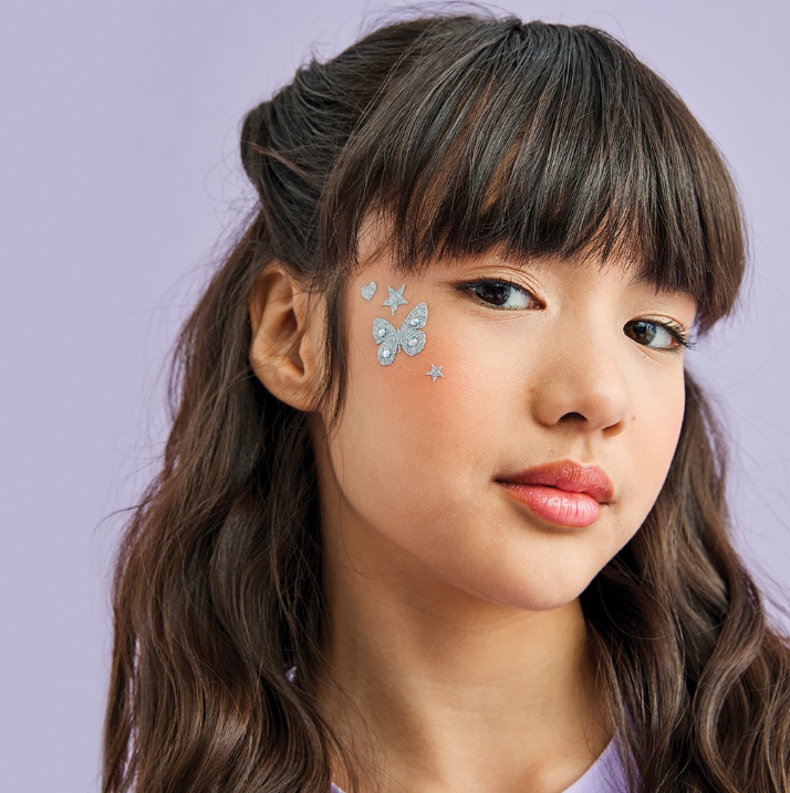 BUTTERFLY GEM FACE AND BODY STICKERS