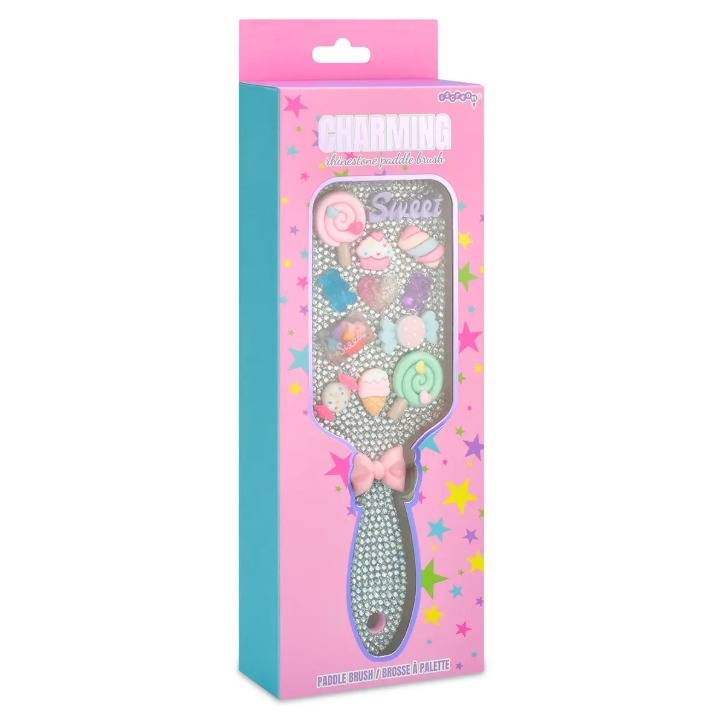 CHARMING RHINESTONE PADDLE BRUSH