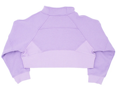 OVERSIZED CROPPED 1/4 ZIP SWEATSHIRT IN LAVANDER