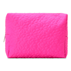 PUFFY FLOWERS CLEAR TOTE AND COSMETIC BAG