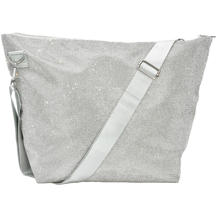 WHITE CRYSTAL OVERNIGHT BAG