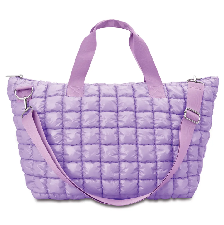 LAVENDER SHINY OVERNIGHT BAG