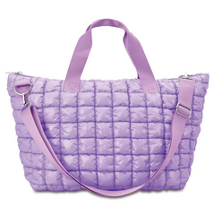 LAVENDER SHINY OVERNIGHT BAG