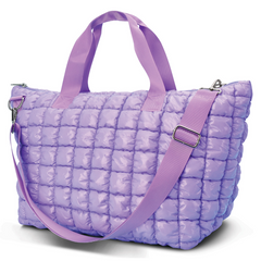 LAVENDER SHINY OVERNIGHT BAG