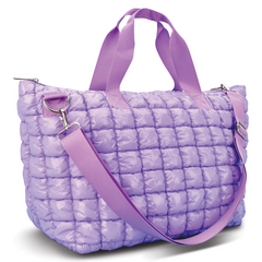 LAVENDER SHINY OVERNIGHT BAG