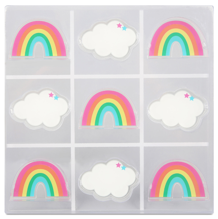 RAINBOW LUCITE TIC TAC TOE