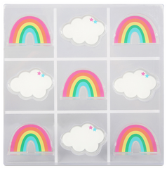RAINBOW LUCITE TIC TAC TOE