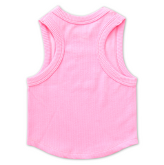 ROSE CROPPED RIBBED RACERBACK TANK TOP