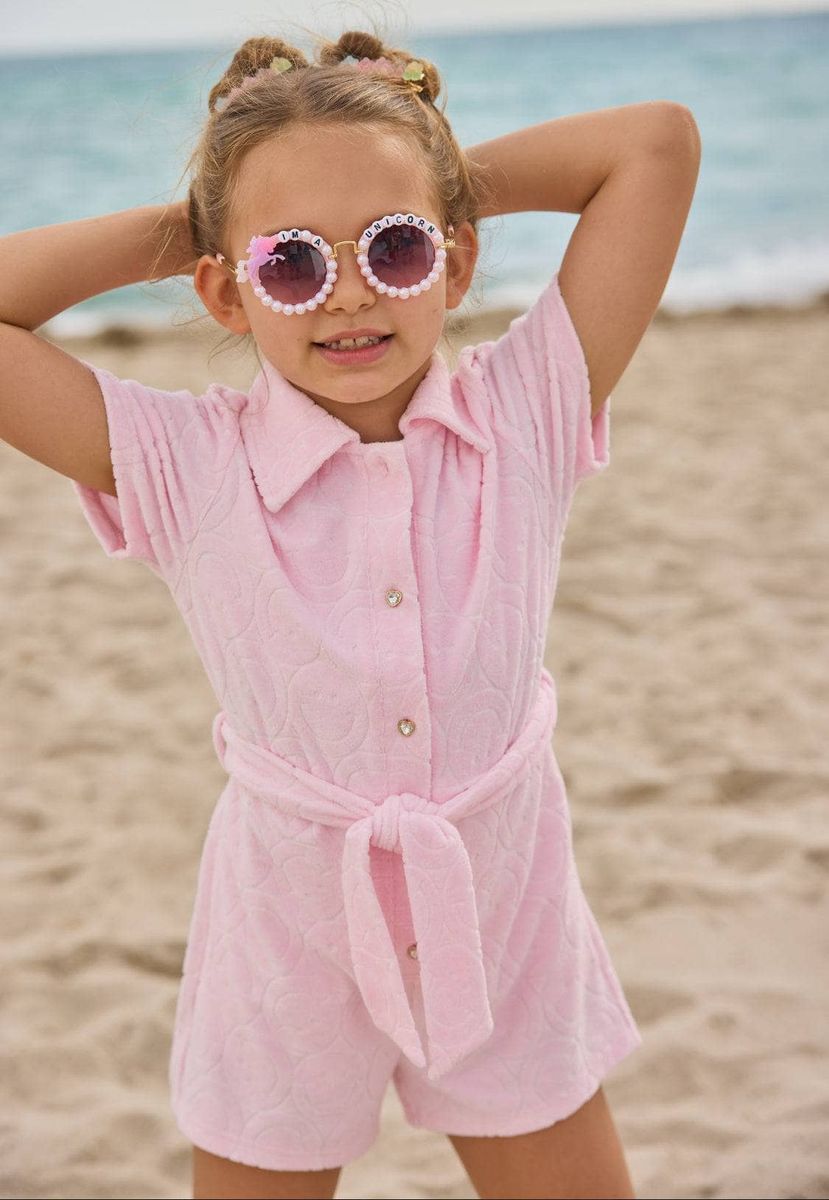 EMBOSSED EMOJI TERRY ROMPER